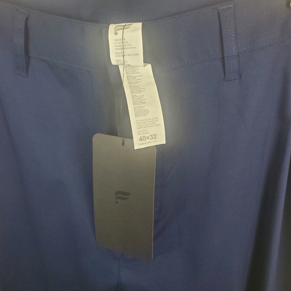 NWT Fabletics Mens 40x30 Slim Fit Navy Blue High Side Chino Pants.          #207 - Picture 7 of 8